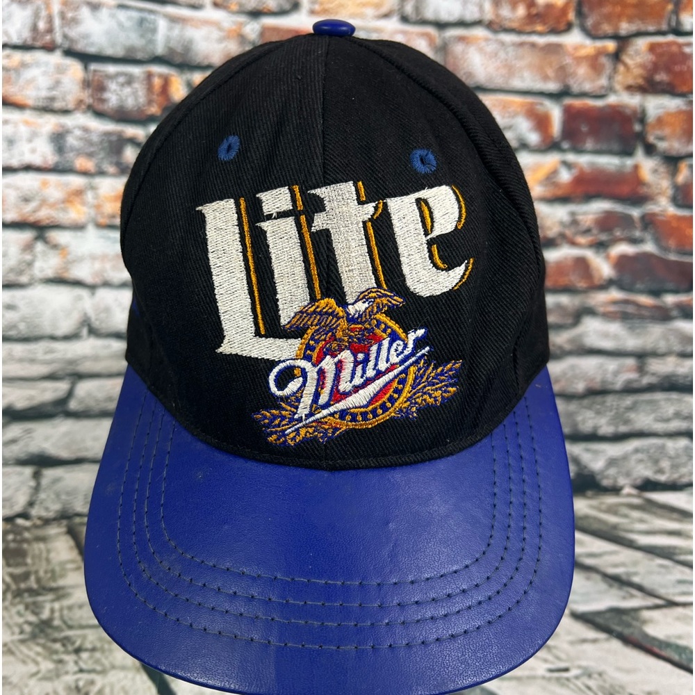 Vtg Rusty Wallace x Jeff Hamilton Miller Lite NASCAR Wool Cap‎ NASCAR